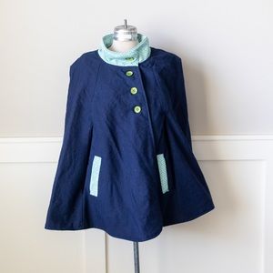 Custom made navy cape with pockets